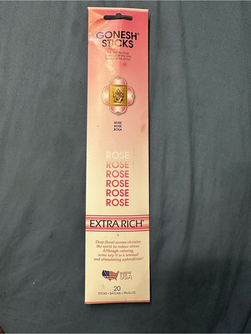 Gonesh Sticks Extra Rich Rose Incense